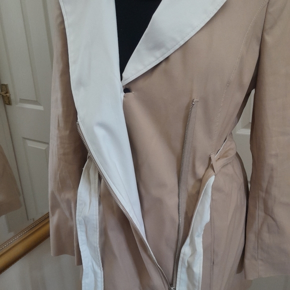 Cream and nude wrap Trench Coat Size 16 - Picture 3 of 5